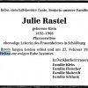 Klein Julie 1892-1988 Todesanzeige